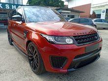 2017 Land Rover Range Rover Sport 5.0 SVR V8 SUPERCHARGED CARBON FIBER PACKAGE P/ROOF MERIDIAN SVO PALETTE RED (A) PROMOTION RAYA