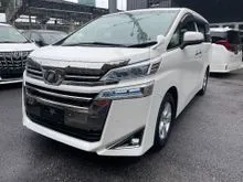 2018 Toyota Vellfire 2.5 (PROMOTION PRICE)SUNROOF , 2 POWER DOOR ,8 SEATER ,PRE CRASH ,LKA, UNREG