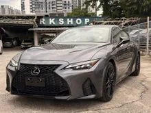 2021 Lexus IS 300 2.0 F Sport Mode Black Sedan GRADE 5A BLACK INTERIOR SUNROOF 19 INCH MATTE BLACK BBS WHEELS 30K KM