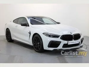 2020 BMW M8 4.4 Coupe Black Full Merino/Alcantara Leather Comb interior, Non-Metallic Alpine White, BMW Approved Used Car,