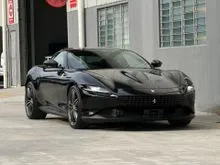 2021 Ferrari Roma 3.9 COUPE, JAPAN RECON UNREG UNIT, PASSENGER DISPLAY, JBL PREMIUM SOUND SYSTEM, FULL RED INTERIOR, 5A UNIT, CARBON INTERIOR