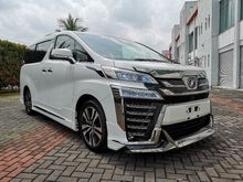 2019 Toyota Vellfire 2.5 Z G Edition MPV **PRICE Included SST**CLEARANCE SALES**3 LED**JBL**4 CAM**MODELLISTA BODYKIT**POWER BOOT**UNREG**JAPAN SPEC