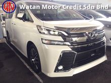 2015 Toyota Vellfire 2.5 ZG HI-SPEC,UNREG,LESS 50 SST,PILOT SEAT,SUNROOF & 360 SURROUND CAM,POWER BOOT & ETC,FREE YRS WARRANTY & MANY GIFTS