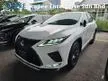 Recon 2020 Lexus RX300 2.0 F Sport Sunroof 2 Memory Seats Head Up Display High Grade Car Red Leather Seats Power Boot Unregistered