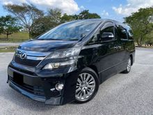 2012/16 Toyota Vellfire 2.4 Z Golden Eyes Facelift (A) Dual Power Door Power Boot Front & Reverse Camera Rear Entertainment