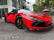 RED PRE OWNED 2021/2023 FERRARI F8 3.9 TRIBUTO UK MANSORY CARBON BODY KIT NOVITEC EXHAUST PROFESSIONAL UPKEEPS