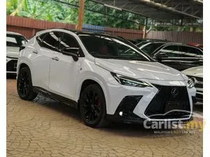 2023 Lexus NX 350 2.4 F Sport TURBO SUV, NX350, GRADE 5A, ORI 35K KM, BSM, DIM, HUD, PANORAMIC ROOF, 360 CAMERA, 4 LED HEADLAMP, BLACK & RED INTERIOR