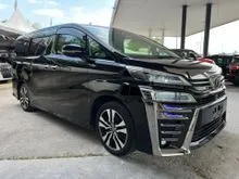2019 TOYOTA VELLFIRE 2.5 ZG FACELIFT /PILOT SEATS /FULL LEATHER /PRE-CRASH /LKA /2 POWER DOOR /POWER BOOT /UNREG