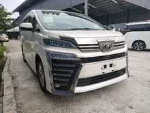 2019 Toyota Vellfire 2.5 ZG, SUNROOF,MOONROOF,DIM PRE CRASH LANE ASSIT,BSM,GRADE 4.5,3. EYES LED,2019 UNREGISTER