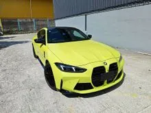 (New Facelift, Grade 5-A, 3k-Km Genuine LOW Mileage) 2025 BMW M4 3.0 Competition M-XDrive (4WD) Coupe HIgh Spec. Carbon Fiber Roof, Laser HeadLights