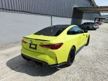 (New Facelift, Grade 5-A, 3k-Km Genuine LOW Mileage) 2025 BMW M4 3.0 Competition M-XDrive (4WD) Coupe HIgh Spec. Carbon Fiber Roof, Laser HeadLights