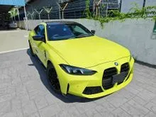 (New Facelift, Grade 5-A, 3k-Km Genuine LOW Mileage) 2025 BMW M4 3.0 Competition M-XDrive (4WD) Coupe HIgh Spec. Carbon Fiber Roof, Laser HeadLights