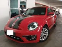2018/2019 Volkswagen Beetle 1.2 TSI Sport Collectors Edition No 26/75 Full SerRec Rear Spoiler Body Stripes Aluminum Pedals and Trims Factory leather
