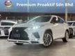 Recon 2021 Lexus RX300 2.0 F Sport RED LEATHER/18K KM/5A/PANORAMIC ROOF/360CAM/3YRS LEXUS WARRANTY - Cars for sale
