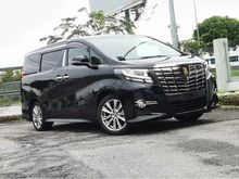 2017 Toyota Alphard 2.5 G SA TYPE BLACK GOLDEN EYE PRE CRASH 5 YEARS WARRANTY