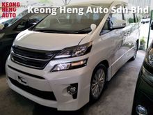 2013 Toyota Vellfire 2.4 Z GOLDEN EYES WHITE EDITION 2 POWER DOOR POWER BOOT FRONT REAR CAMERA SEMI LEATHER SEATS 1 YEAR WARRANTY