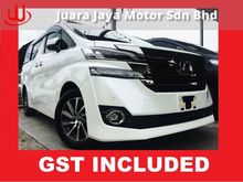 2015 Toyota Vellfire 2.5 INCLUDED GST