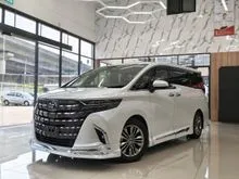 TOYOTA ALPHARD Z 2.5 Z 2023  Gred 5A   BSM,DIM, MODELISTA BODYKITS, 360, MOONROOF, UNIVERSAL SIDE STEP,