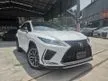 Recon 2020 Lexus RX300 2.0 F Sport SUV 4WD RED INTERIOR/PANAROMIC ROOF/HUD/SURROUND CAM/BSM/FULL LEATHER SEATS/POWER BOOT UNREGISTERED