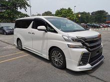 2015 Toyota Vellfire 2.5ZG MODELISTA BODYKIT SPORT MUFFLER FRONT GRILL PILOT SEAT POWER BOOT UNREGISTERED