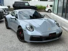 2021/2025 Porsche 911 Carrera 4 3.0 Coupe, Ready Stock, PASM, PDLS, Sport Chrono, 360 Camera, Crest, Keyless Entry & Drive, Stage 1, FI Exhaust System