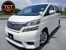 TOYOTA VELLFIRE 2.4 MPV , ALCANTARA SEAT , LOCAL AP , 12.1 FULL HD TESLA ANDROID WIFI GPS , FRONT AND REAR CAMERA , FACELIFT TAIL LAMP , ROOF MONITOR