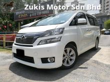 (ORI 2OO9)(FACELIFTED)(GST INCLUSIVE)(HOME THEATHRE)(ELECTRIC LEATHER PILOT SEAT)(POWER BOOT)(TWIN ROOF)(TOYOTA VELLFIRE 3.5 VL)