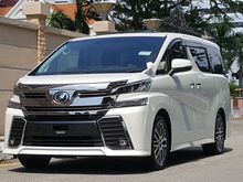 2017 UNREGISTER TOYOTA VELLFIRE 2.5 i (A) VVTI ZG, PILOT SEAT, SUNROOF & MOONROOF JAPAN HIGH SPEC! 0% GST