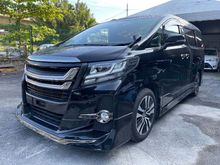 2017 Toyota Alphard 2.5 TYPE BLACK SUNROOF (PROMOTION PRICE ) 2 POWER DOOR ,POWER BOOT ,HALF LEATHER ,REAR CAMERA UNREG