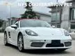 Recon 2019 Porsche 718 Boxster 2.0 Turbo Convertible PDK Unregistered 19 Inch Original Wheel Sport Exhaust System Sport Chrono With Mode Switch Reverse C