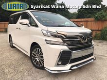 3 YRS WRTY 2017 Toyota Vellfire 2.5 ZG ALPINE / BODYKIT / PRE CRASH