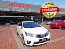 2015 Toyota Corolla Altis 1.8G - FULL LOAN +FULL SERVICE RECORD +FREE 1 YR WARRANTY +FREE 1 YEAR SERVICE BY AUTHORIZED TOYOTA DEALER