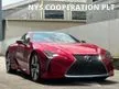 Recon 2019 Lexus LC500 5.0 V8 S Package Coupe Unregistered Mark Levinson Sound System 21 Inch Forged Rim Auto High Beam Lane Departure Assist Pre Crash