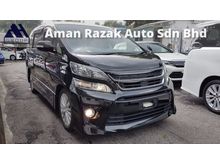 2013 Toyota Vellfire 2.4 Z MPV Roof Monitor 7 Seaters 2 Power Door Black Interior Unreg