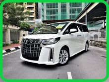 UNREGISTERED 2018 Toyota Alphard 2.5 SA SUNROOF MOONROOF 7 SEATER 2 POWER DOOR REVERSE CAMERA 5A GRED 13K MILEAGE