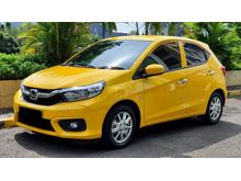 2019 Honda Brio 1.2 Satya E Hatchback CVT AT Kuning, KM 10RIBUAN ASLI, MULUS SEPERTI BARU, NO PR LANGSUNG ANGKUT