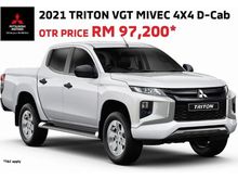 2021 Mitsubishi Triton 2.4 VGT Pickup Truck *Discount Rm3000*