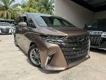 2025 Toyota Alphard 2.5 Z MPV GRADE 5/A SUNOOR/360 CAMERA/BSM/ROOF MONITOR/FULL LEATHER SEAYS UNREGISTERED