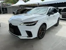 2023 Lexus RX 350 2.4 F SPORT PANROOF BLACK INTERIOR DIM HUD BSM 360CAMERA GRADE 5A JAPAN SPEC URNEGS