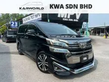 2018 Toyota Vellfire 2.5 ZG MPV FULL SPEC LEATHER PILOT SEAT SUNROOF 2POWER DOOR POWER BOOT ANDROID PLAYER 360 CAMERA DIM BSM MODELLISTA NEW FACELIFT