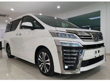 2018 Toyota Vellfire 2.5 MPV ZG RADAR 4P-SEAT P-BOOT B-KITS RCA SPARE TYRE