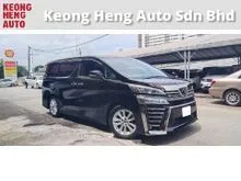 2019 Toyota Vellfire 2.5 ZA MPV (A) REG NOV 2021, 1 CAREFUL OWNER, GRADE 4.5A, L/MIL - 68K KM, P/BOOT, DIM, BSM, FREE 2 YEARS CAR WARRANTY, 18 S/RIMS