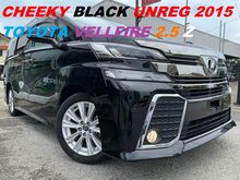 CHEEKY BLACK UNREG 2015 TOYOTA VELLFIRE 2.5 Z SPEC