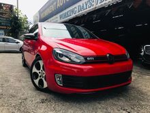 VOLKSWAGEN GOLF GTI TURBO 2.0 1 YEAR WARRANTY 2012,CRYSTAL RED IN COLOUR,FULL LEATHER SEATS,SMOOTH ENGINE GEAR BOX, LED FACELIFT,ONE DATIN OWNER