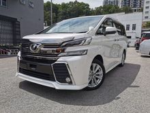 2015 Toyota Vellfire 2.5 Z TIP TOP CONDITION 3 YR PREMIUM WARRANTY UNREG