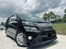 2012 Toyota Vellfire 2.4 Z BLACK INTERIOR 1 YEAR RT WARRANTY MPV