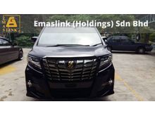 (5 Year Warranty With Unlimited Aggregrated Claims)2016 Toyota Alphard 2.5 Type Black Pre Crash Power Boot Surround Camera Local AP Unreg