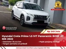 2022 Hyundai Creta 1.5 Prime SUV IVT Panoramic BOSE 2022 2023 [ GARANSI 5TH ]