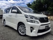 2012 Toyota Vellfire 2.4 Z MPV ** CAREFUL OWNER... FULL SERVICE ONTIME... LOW MLG... ACCIDENT FREE... CLEAN INTERIOR... MUST VIEW **