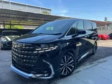 2025 Toyota Alphard 2.5 Spacious Lounge HEV AWD 4 SEATER NEW CAR MILEAGE 19 ONLY MDLS RIM JBL HUD SUN ROOF BSM DIM SIDE STEP ROOF MONITOR